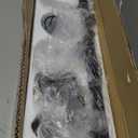 Ralbay Modern Crystal Black 5-Light Bathroom Vanity Light, Matte Black Crystal Bath Wall Light Fixtures