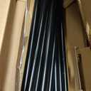 KAMANINA Double Curtain Rod for Windows 140 to 195 Inches (12-16 Feet), 1 Inch Heavy Duty Black Curtain Pole, Adjustable Double Rods with End Caps