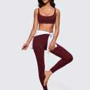 CRZ YOGA Butterluxe Square Neck Spaghetti Strap Sports Bras for Women - Low Coverage Yoga Wireless Padded Cami Crop Top (M)