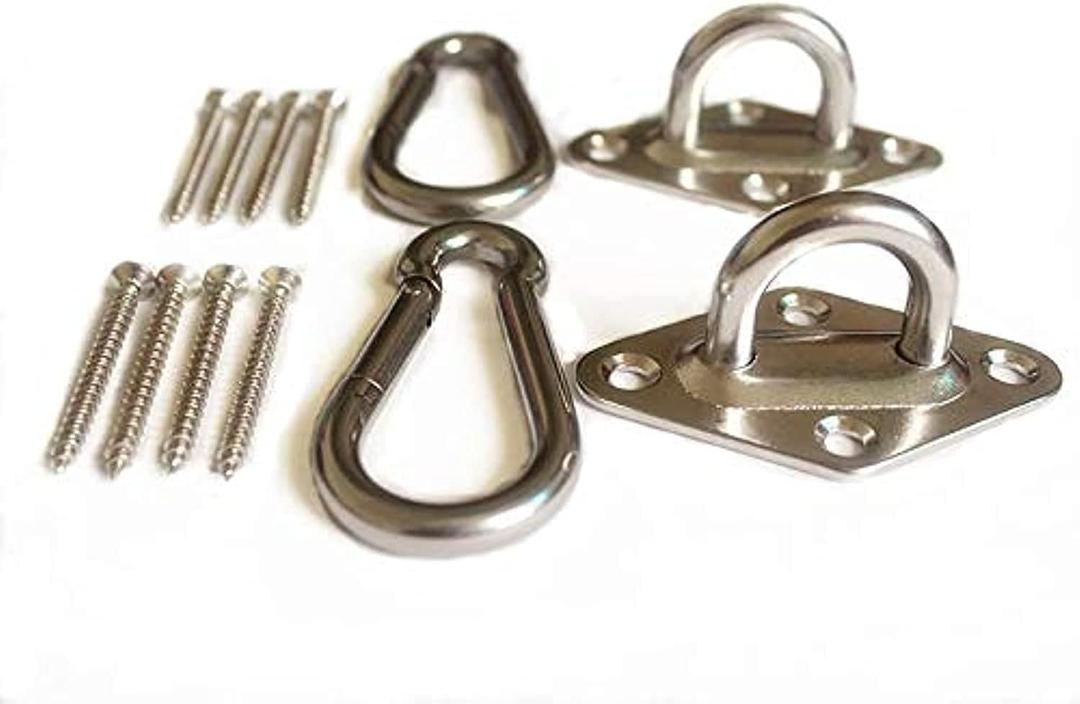 MHMYDZ 1000 lb Capacity Heavy Duty Hammock Hanging Kit Ultra Durable Hooks Carabiners for Hammock Stand Hammocks Swing Chair, Multiple Indoor Outdoor Suspension Ceiling Hooks