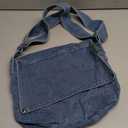 Women Fashion Denim Casual Crossbody Bag Large Capacity Tote Bag Wide Strap Shoulder Bag for Shopping Working