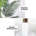 Artificial Palm Tree6.2FT Fake Tree with White Tall Planter,Faux Areca Palm Tree,Tall Faux Plant with Lifelike Leaves for Home Office Living Room Modern Decoration