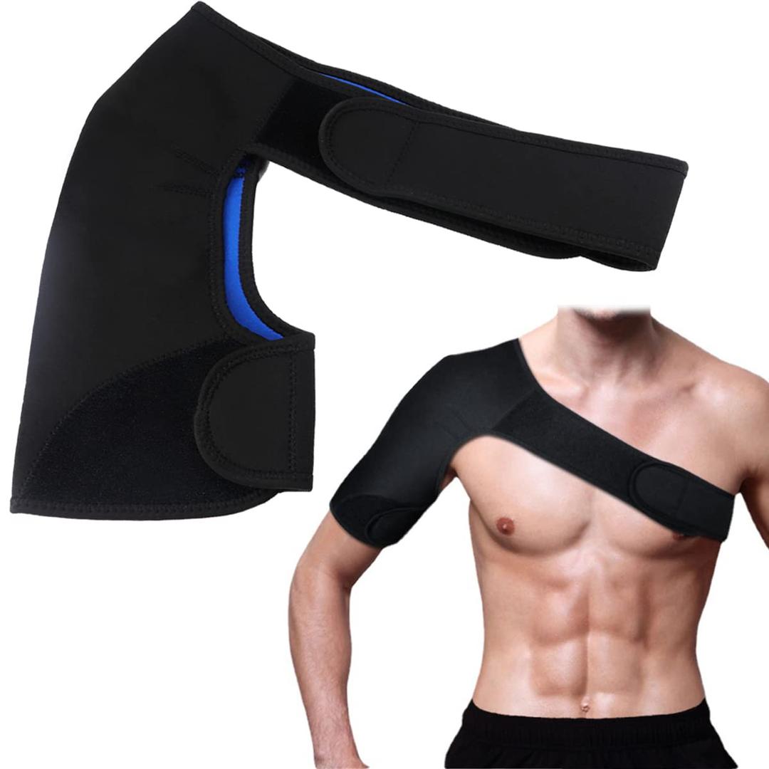 FERCAISH shoulder Adjustable Brace, Sports Protection Shoulder Strap Brace for Sleeping Outdoor Lifting Sports, Relieve Chronic Tendinitis Pain, Breathable Sports Protective Gear(R)