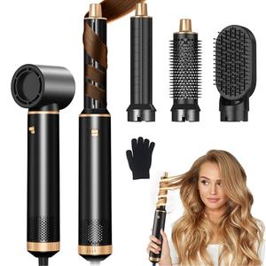 5 in 1 Air Styler, Multi Ionic Hair Dryer Brush Set, 800W Auto Air Wrap Hair Styler Without Heat Damage, Powerful Hair Styling Tools for Fast Drying, Curl, Volumize and Straighten