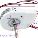 DC12V 4W Refrigerator Evaporator Fan Motor Replacement Parts for Vissani Fridge/Frigidaire/Magic Chef Refrigerator, Freezing Fan Motor Replaces for Midea Freezer BCD-330WTV 50240401000Q ZWF-02-4