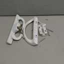 Patio Sliding Door Handle Set with Mortise Lock, Key Cylinder and Keeper, Replacement Handle Lock Set Fits Door Thickness from 1-1/2" to 1-3/4", 3-15/16" Screw Hole Spacing, Keyed, White