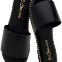 Shoe Land Flat Sandals for Women – Slip-On Slides with Cushioned Footbed | Comfortable Dressy & Casual Open Toe Summer Sandals for Beach, Travel & Everyday Wear, 8.5