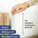 Queen Size Fitted Bed Sheet - Pack of 6 Single Fitted Bottom Sheet Only - Fits Mattress Up to 16" Deep Pockets - Extra Soft, Breathable & Cooling - Hotel Quality, Fade, Shrink & Wrinkle Free - White