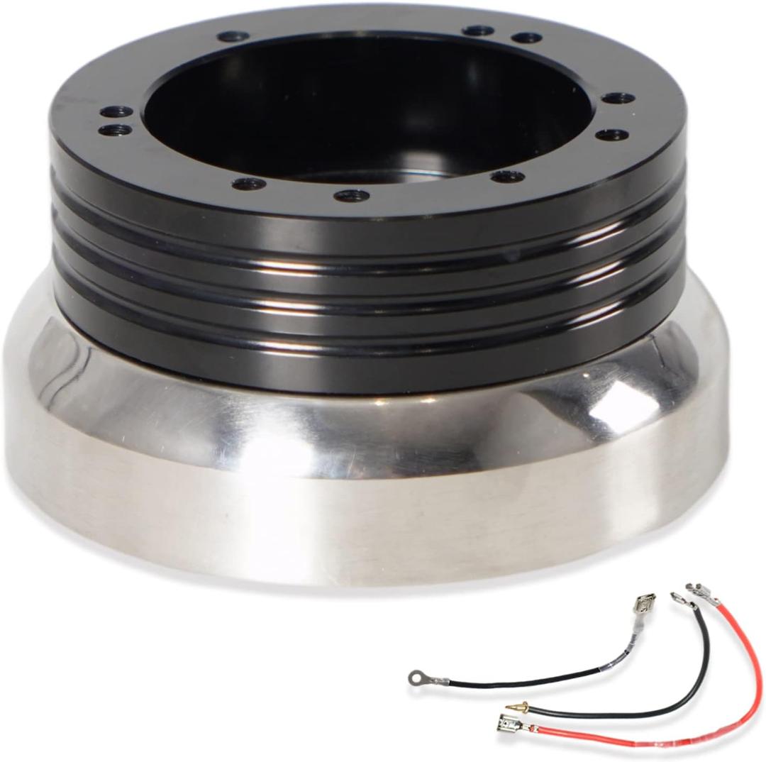 5 & 6 Hole Billet Steering Wheel Hub Adapter Black