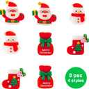 8 Pack Christmas Pencil Sharpeners - Christmas Xmas Party Favors Stocking Stuffers Gifts for Kids