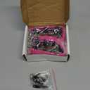 Pinch Prong Collar for Large Medium Small Dogs, Stainless Steel Choke Collar for Dogs with Qucik Release Buckle Rose M (M (Neck 16"-21"), Purple)