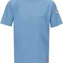 Bulwark Men's Size Big and Tall Iq Series Short Sleeve Comfort Knit T-Shirt, Blue, Large