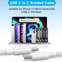 iPhone 17 16 Charger Fast Charging,Apple iPhone USB C Fast Charger Block,2Pack 6FT Type C USB C to C Woven Cable Cord for iPhone 17/17 Pro Max/17 Pro/Air/16 Pro Max/16 Pro/15 Pro Max,iPad Pro/Air/Mini