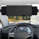 Veharvim Polarized Sun Visor for Car with 2 Side Sunshade, Upgraded UV400 Car Sun Visor Extension with PC Lens and Side Sunshade,Anti-Glare Visor for Safe Organizer, Accessories (1 Pack)
