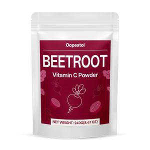 Beet Root Powder,Plant Energy +Rich Vitamin C for Juices & Smoothies, Perfect for Baking, Natural Food Coloring,8.47 oz Resealable Bag (EXP 06/26/27)