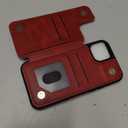 DJDUCK Designed for iPhone 15 Plus Case Wallet with Card Holder, [Magnetic Clasp Cover] [RFID Blocking Leather Protection] Shockproof Women Men Cases 6.7 Inch for Apple 15 Plus Red