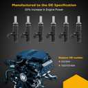 7531634 Fuel Injectors 6 Holes 6Pcs, Compatible with 2006-2012 BMW 328i 330i 530i 128i X3 X5 Z4 525i 528i 325xi 3.0L Engine, Replace# 13537531634