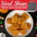 Spooky Mini Waffle Maker for Kids, Mini Pancake Maker Machine, Electric Small Waffle Iron, 8 Fun Character Waffle Maker, Gift for Christmas Halloween, White