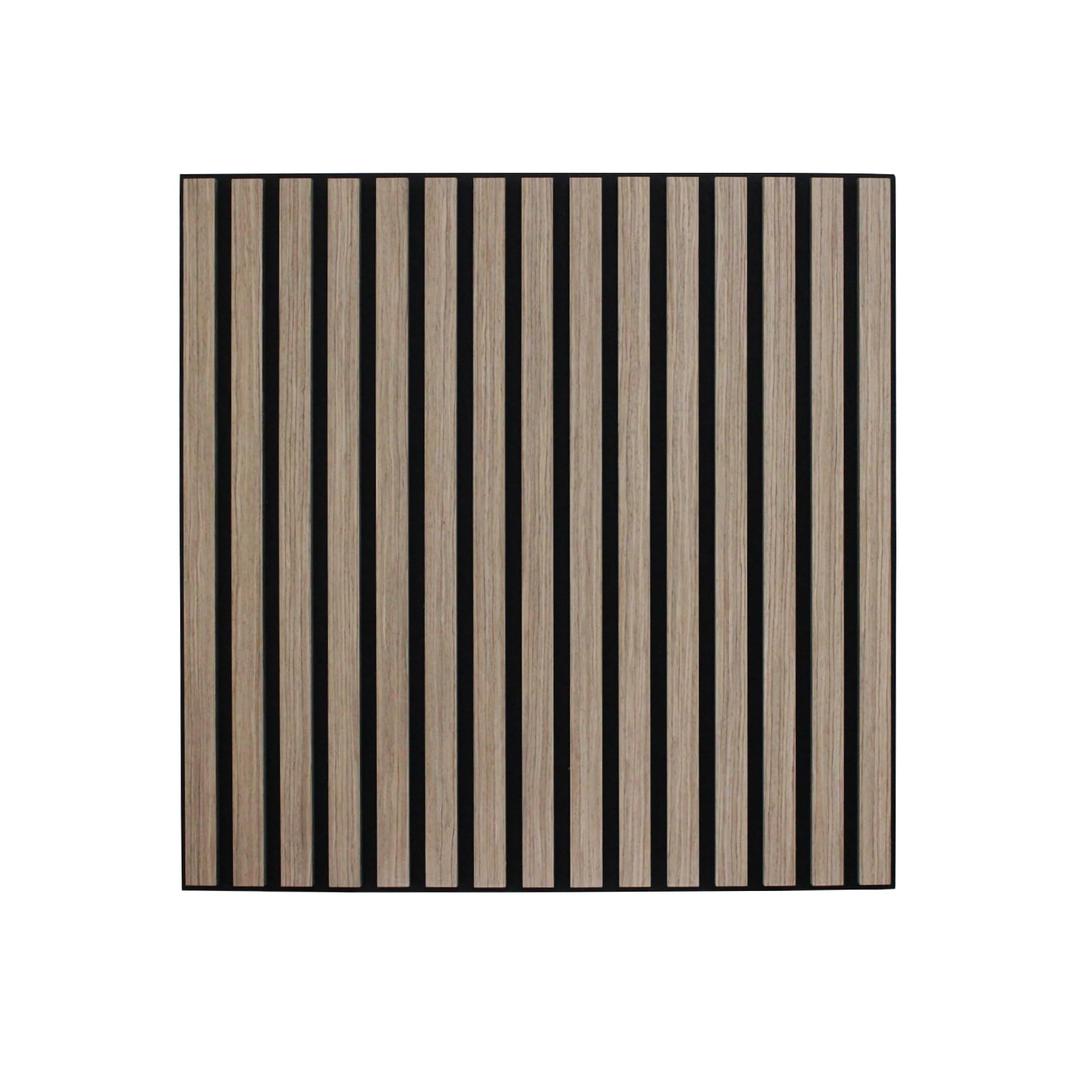 6 PCS 23.62 * 23.62 in 3D Acoustic Panels Soundproof Wood Slat(Smoked Oak)
