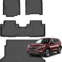 Jenofa-Floor Mats for Honda CRV Touring & CRV EX-L 2012-2016 Cargo Mat Car Mats for CR-V All Weather Floor Liner Custom Fit Automotive Full Set Accessories
