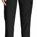 Eddie Bauer Capri Pants for Women with Side Zipprer Cargo Pocket - Women's Hiking Pants with Belt Loop - Ripstop Capri (6, Black)