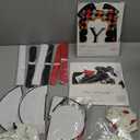 Magician Birthday Party Supplies Poker Themed Las Vegas Casino Themed Latex Balloons Paper Honeycomb Pom Poms Magic Show Photo Booth Props Decoration Easy Joy (Black White Red)