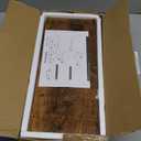 QEEIG Bathroom Floating Shelves for Wall - 15.7" Wall Mounted Shelf Over Toilet Farmhouse Home Decor Display Bookshelf Small 15.7 x 6.7 inch Set of 2, Rustic Brown (008-40BN)