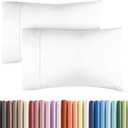 Queen Pillow Cases - 2 Pack - Super Soft Pillowcase Covers - Envelope Enclosure - Hotel Quality Pillow Protectors - Wrinkle Free, Fade, Shrink & Stain Resistant - Machine Washable - 20" x 30" (White)