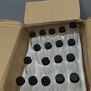 Tebery 18 Pack Glass Flask Liquor Bottle with Black Caps, 6.6OZ Drink Bottles for Beer Milk Beverage Perfume Oil Sauce Whiskey Soda Liquid