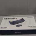 Foldable Keyboard and Mouse, Samsers Folding Bluetooth Keyboard Combo, 2.4G + BT5.0 x 2, Full-Size Portable Travel Keyboard & Rechargeable Wireless Mouse for Windows Android iOS Mac OS, Starlight