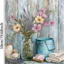 cupmod Rustic Flowers Paint by Numbers Kits for Adults - Flowers Paint by Number for Adults,Flower Paint by Number Canvas,DIY Oil Painting by Number Kits for Gifts Home Decor 16x20in