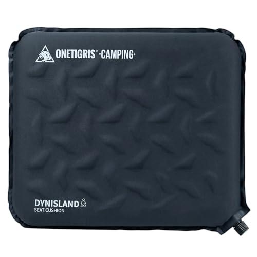 ONETIGRIS Dynisland Inflatable Seat Cushion, Self Inflating Camping Seat Cushion Portable Lightweight, Compact Cushion Pad for Hiking, Travel, Stadium, Camping, Backpacking