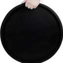 Round Ottoman Tray for Coffee Table Living Room Wood Serving Tray Large Wooden 24 Inches Black
