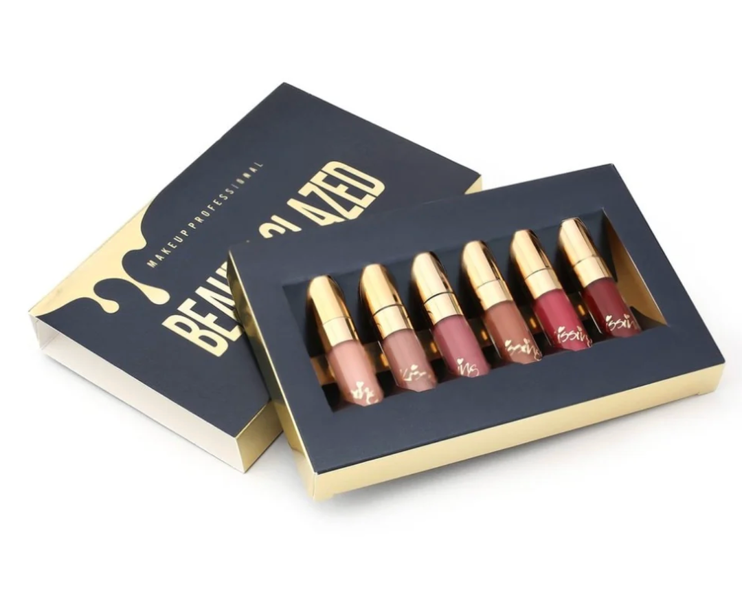 BEAUTY GLAZED 6pcs Set Portable Professional Makeup 6 Colors Matte Liquid Lipstick