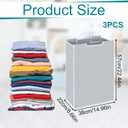 3Pcs Large Laundry Sorter Replacement Bags, Gray Hamper Cart Removable Laundry Storage Organizer Bag Hamper Liner for Dirty Clothing