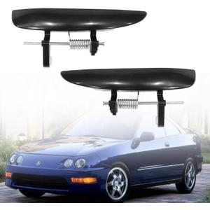 YHB Black Exterior Outside Door Handles fit for 1994-2001 Acura Integra Model GS-R/GS/LS/Type R Repair Drivers & Passengers Side Door Levers Only