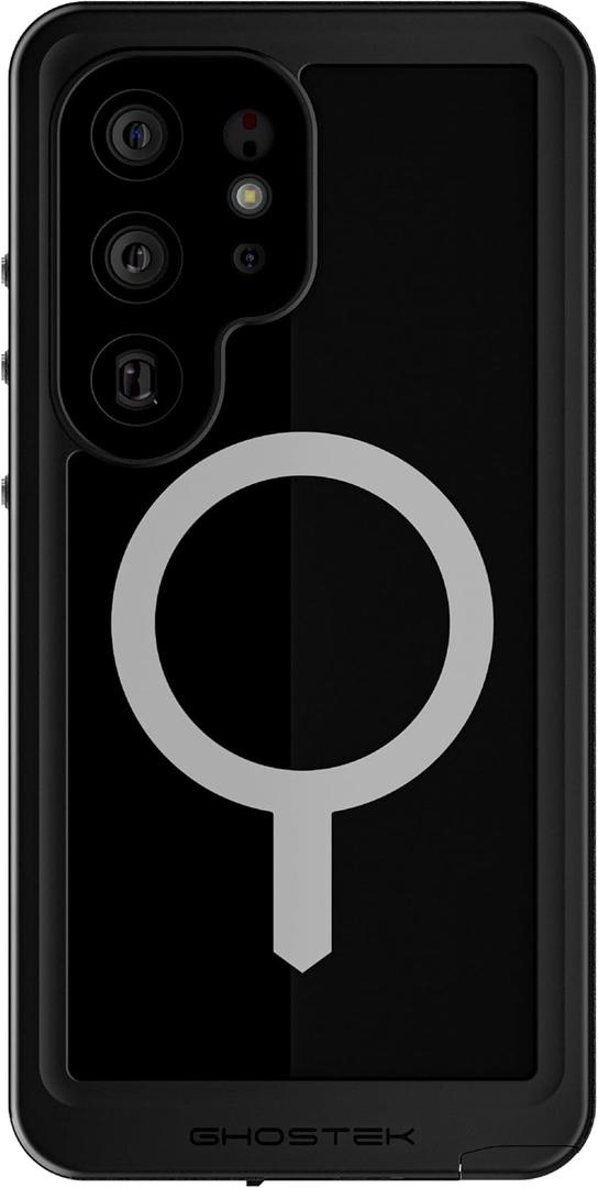 Ghostek Nautical Slim Samsung Galaxy S25 Ultra Waterproof Case with Screen Protector, Camera Lens Cover and Magnetic MagSafe Compatible with Samsung S25 Ultra 2025 (6.9") (Black)