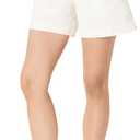 Amazon Essentials Women's High-Rise Relaxed-Fit A-line Elastic Back Shorts (0, White)