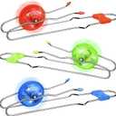 Jishi Retro Magic Rail Twirler 3Pcs Light Up Glow Magnetic Gyro Wheel, Kids Classic Vintage Trick Yoyo Sensory Fidget Toys, Cool Unique Nostalgia Gifts Fun Stocking Stuffers for 3+ Year Old Boys Girls