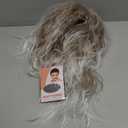 Morvally Mens 80s Style Wigs | Long Curly Silver Gradient Brown Synthetic Hair | Heavy Metal, Glam Rock-Rocker Wig | Perfect for Halloween, Cosplay, DIY Themed Costume Party