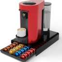 Coffee Pods Storage for Nespresso Vertuo Capsules Organizer, with Arcylic Top & Plastic Drawer, Holds 40 Pods