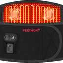 Heated Waist Belt, Cordless Heating Pad for Low Back, Electrical Heating and Massage, Rechargeable Battery Powered (Adjustable, Black)