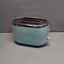 MUELLER HOME Retro Toaster 2 Slice, 7 Browning Levels, 3 Functions (Reheat, Defrost, Cancel), Stainless Steel Features, Removable Crumb Tray, Under Base Cord Storage, Turquoise