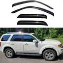94059 4pc Window Wind Delfector, Outside Mount Tape-On Rain Deflector Guards Set, Window Visor fit for 2001-2012 Ford Escape 2008-2011 Mazda Tribute 2005-2011 Mercury Mariner