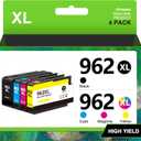962XL 962 XL Ink Cartridges for HP Printers Replacement for HP 962XL Ink Cartridges Combo Pack HP962 Work for HP Officejet Pro 9010 Ink Cartridges 9015 9018 9020 Printers, Black and Color (962xl black and color)