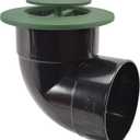 NDS 422G Pop-Up Drainage Emitter with Elbow fits 4-Inch Sewer and Drain Pipe, Works with Drainage Systems Including Catch Basins, Green