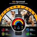 Smart Watch for Men, 1.52" HD Fitness Tracker with Blood Pressure SpO2 Heart Rate Sleep Monitor, 110 Sports Modes, 1000mAh Battery Watches for Men Compatible with Android iPhone