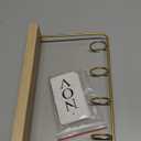 PATIKIL Vintage Wood Perpetual Calendar, Wooden Flip Calendar Turn Page Month Date Display for Desk Office Home Room Decoration, Golden