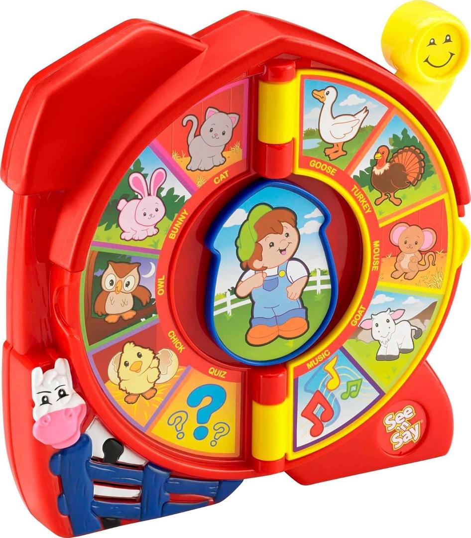 Fisher-Price Little People Toddler Toy See n Say The Farmer Says, Learning Game with Music & Sounds for Kids Ages 18+ Months 