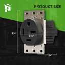 PLUGTUL NEMA 15-60R Flush Mounting Receptacle, 60Amp Receptacle Outlet, Straight Blade, Industrial Grade, 60 Amp, 250 Volt, ETL Listed
